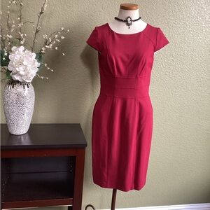White House Black Market Elegant Red Dress  (4)